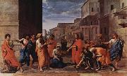 Nicolas Poussin Christus und die Ehebrecherin oil painting